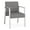 Castillo Metal, variant on Waterfall Reception Waiting Room Guest Chair / Silver Steel / Light Gray