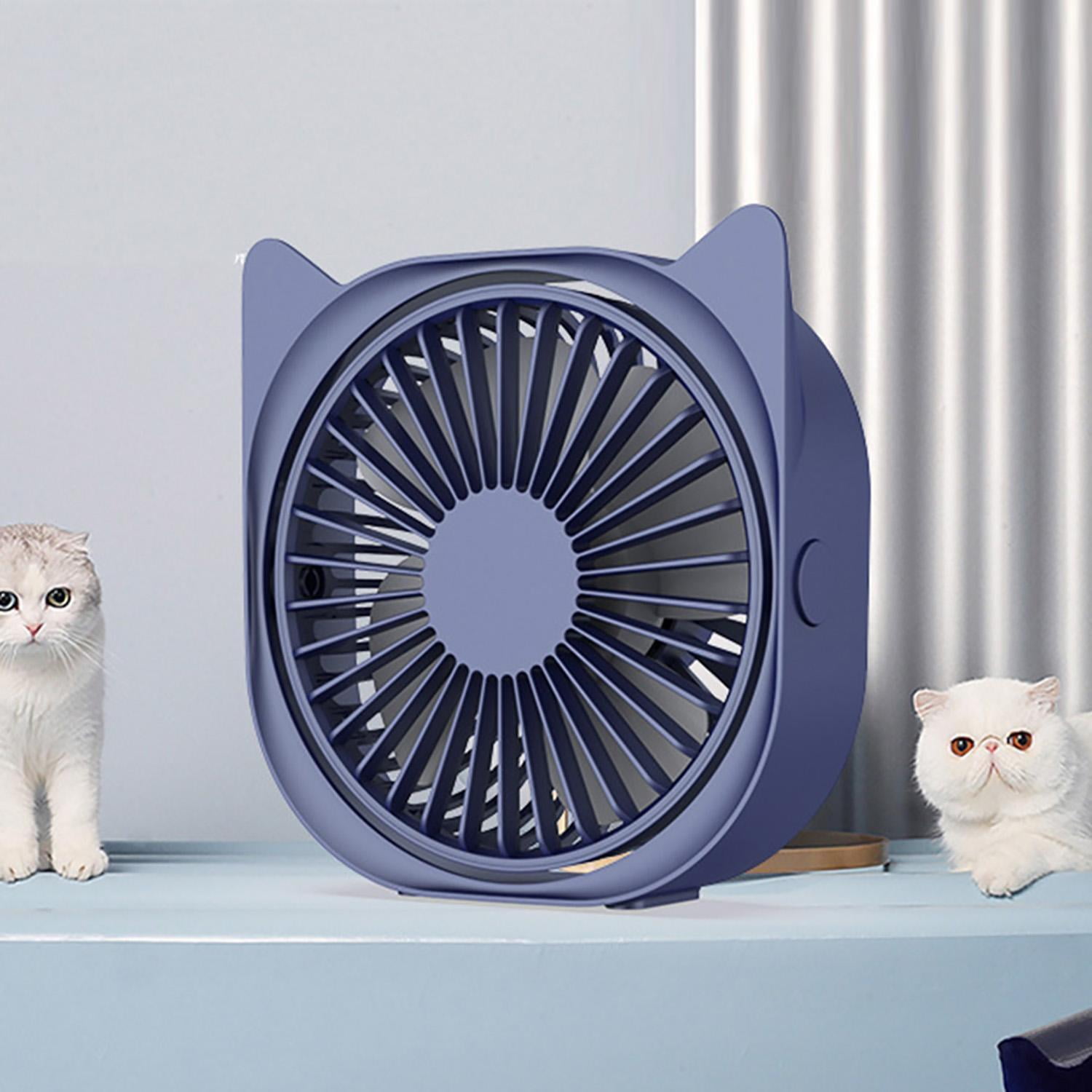Air Cooler Desktop Mini Fan Multifunction Folding Portable Personal Fan Charging USB Electric Fan Office Table Fan Color : Pink