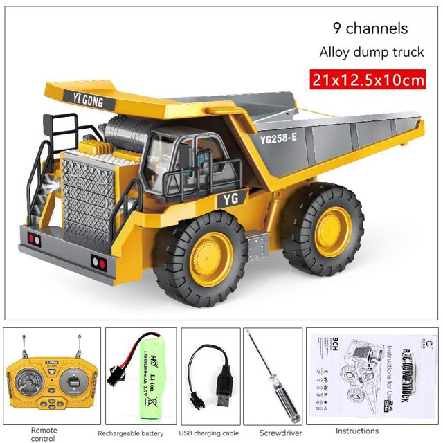 Excavadora de aleación a Control remoto para niños, coche volquete de 2,4G, vehículo de ingeniería, camión oruga, Bulldozer, juguete, regalos de cumpleaños, 1:20