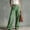 Green, variant on Pants For Women Cotton Linen Wide Leg Pants High Waist Elastic Loose Fit Summer Vacation Trousers Black XXL