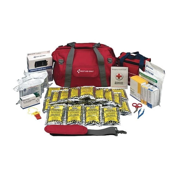 First Aid Only Survival Kit, Fabric 143 Components, 24 People Served 90489