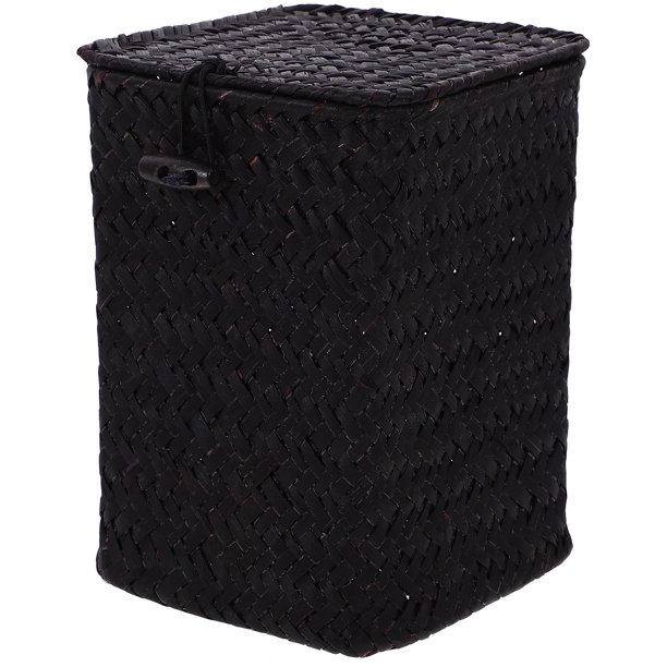 CRAFTHROU Caja De Almacenamiento Tejida Con Color Negro Para Organizar Escritorio Y Hogar