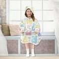 thumbnail image 7 of FORMRS Wearable Blanket Hoodie with Sleeves for Kids Cozy Flannel Sweatshirt, Colorful Gummy Bears Pattern, 7 of 7