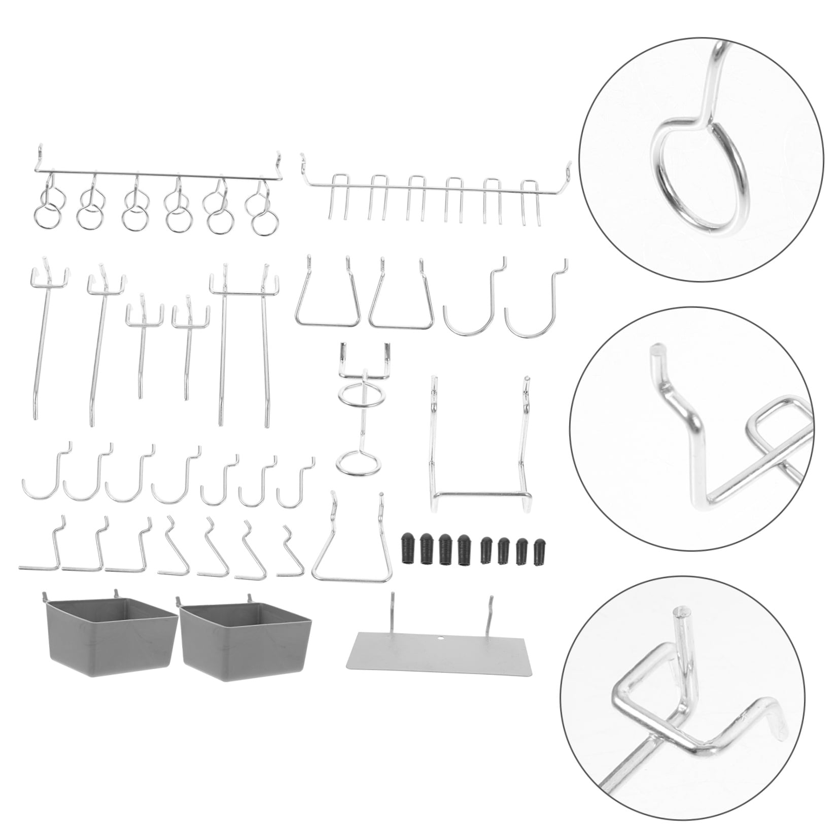 OUNONA 140-Piece Heavy Duty Metal Pegboard Hooks Assorted Colors for Garage Workshop Storage and Organization