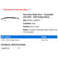 thumbnail image 2 of Rear Outer Brake Hose - Compatible with 2003 - 2004 Dodge Dakota, 2 of 2