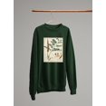 thumbnail image 3 of Botanical Notes And Drawings Sweatshirt Women -A. Descubes Designs, Female 3X-Large, 3 of 4