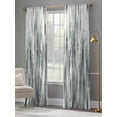 thumbnail image 4 of Sage Green Grey Vintage Sheer Curtains 84 Inch Length 2 Panels Set Window Treatments, Retro Abstract Art Rod Pocket Semi Curtains for Living Room/Bedroom/Kitchen Décor, 104"W x 84"L, 4 of 7