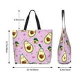 thumbnail image 6 of Bingfone Canvas Tote Bag for Women with Inner Pocket Aesthetic Cute Shopping Tote Bags Reusable Grocery Bags-Different Avocados, 6 of 9