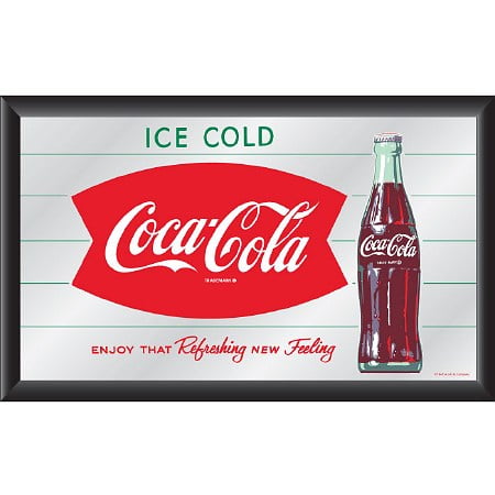 Trademark Global Coca-Cola Vintage Mirror Horizontal Refreshing New Feeling