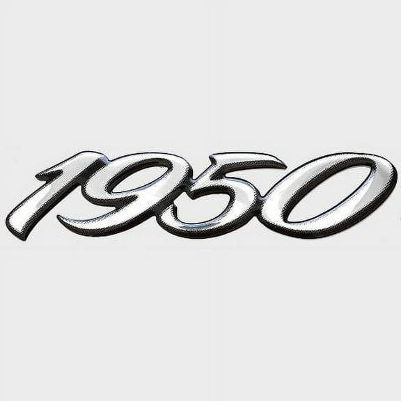 Lund Boat Raised Number Decal self 1985781 | 1950 Silver Black