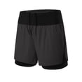 thumbnail image 3 of BRGZLK Men's Shorts Summer Solid Color Running Shorts Quick Dry Athletic Shorts with Liner Workout with Zip Pockets and Towel Loop, 3 of 6