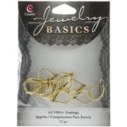 Jewelry Basics Metal Findings 12/Pkg-Gold Lever Earrings