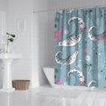thumbnail image 2 of Underwater Shark Shower Curtain Set - Vibrant Tropical Ocean Scene, Water-Resistant Washable Fabric with Reusable Grommets,72x72in, 2 of 5
