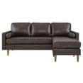 thumbnail image 4 of Valour 78" Leather Apartment Sectional Sofa, 4 of 7