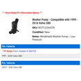 thumbnail image 2 of Washer Pump - Compatible with 1999 - 2016 Volvo S80 2000 2001 2002 2003 2004 2005 2006 2007 2008 2009 2010 2011 2012 2013 2014 2015, 2 of 2