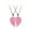 Pink, variant on AYYUFE 2Pcs Necklace Best Friends Letter Carving Exquisite Accessories Heart Shape Pendant Clavicle Chain for Daily Life A
