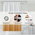thumbnail image 6 of Ombre Fabric Shower Curtain for Bathroom White Gradient Bright Orange Modern Aesthetic Shower Curtain Extra Long 84 Inch Polyester Waterproof Unique Tub Curtain Decorative with 12 Hooks, 6 of 6