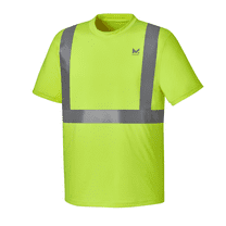 MISSION Cooling Safety Shirt, XL - Hi-Vis Yellow Reflective Design