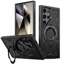 TECH CIRCLE Magnetic Case for Galaxy S23 Plus, [Compatible with MagSafe] Built in 360° Rotatable Ring Holder Kickstand Slim Shockproof Protective Phone Case for Galaxy S24 Plus 6.6" 2023,Black