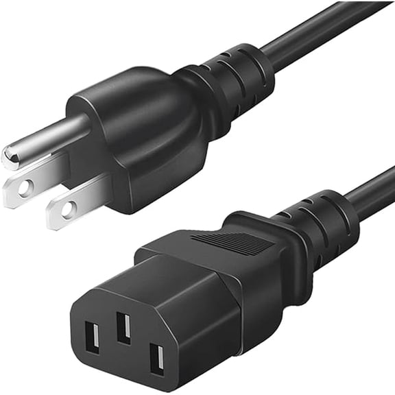 xixishop 3 Prong AC Power Cord for Panasonic Plasma TV TC-P42U1 TC-P55ST30 TC-P50GT30 TC-P50GT50 TH50PZ85U TH50PZ85UA TC-P50X1 TH-42PX85UX TH-42PX80U Replacement 3 Slot TV Power Cable 6 ft