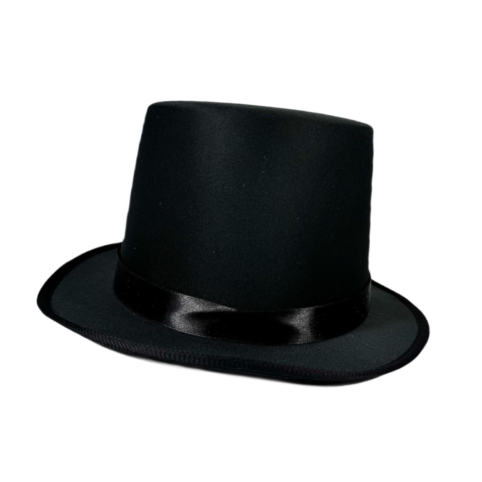 Tachiuwa Chapeau Haut de Forme Costume Accessoire pour Performance sur Scène Festival Jeu de Rôle Blanc