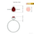 thumbnail image 4 of ANGARA Lab Grown Pear-Shaped Ruby Classic Halo Engagement Ring for Women in 14K White Gold (Size-7x5mm) | July Birthstone, Birthday, Anniversary, Jewelry Gift for Women | Lab-Grown Ruby Ring, 4 of 7