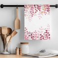 thumbnail image 2 of Pink Eucalyptus Leaves Kitchen Towel Dish Cloths Set of 1, Microfiber Soft Kitchen Hand Towels, Summer Botanical Watercolor Absorbent Quick Drying Dishcloths 18 x 28 Inches, 2 of 8