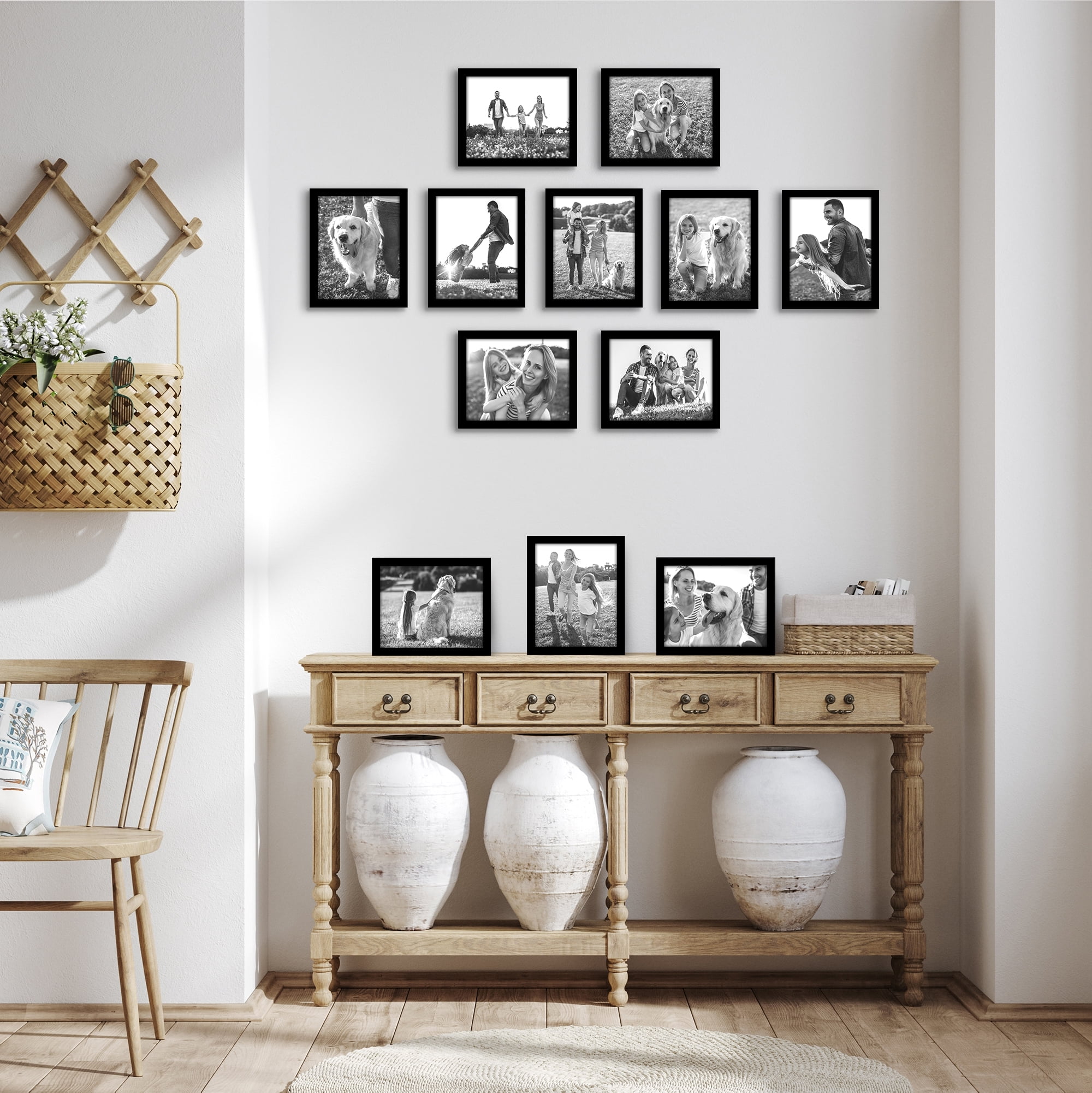 Americanflat 8x10 Picture Frame with Polished Plexiglass 12 Pack Signature Collection Frames Photo - Black