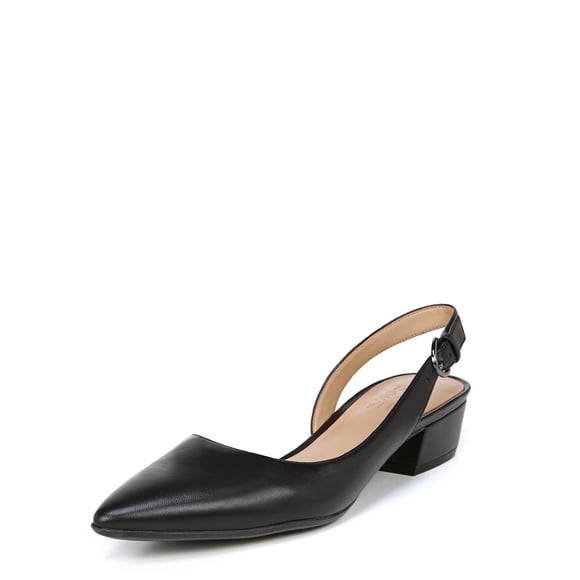 Zapato de Tacón con Tira Trasera Banks para Mujer Naturalizer, Cuero Negro, Talla 7.5 Ancha