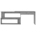 thumbnail image 2 of vidaXL Corner Desk Concrete Grey 200x50x76 cm Engineered Wood, 2 of 4