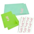 thumbnail image 3 of Royal Green Mermaid Silhouette Stickers for Bags, Party Favors, Envelopes and Invitation Seals in Pastel Pink  2 inch (50mm) - 40 Pack, 3 of 7