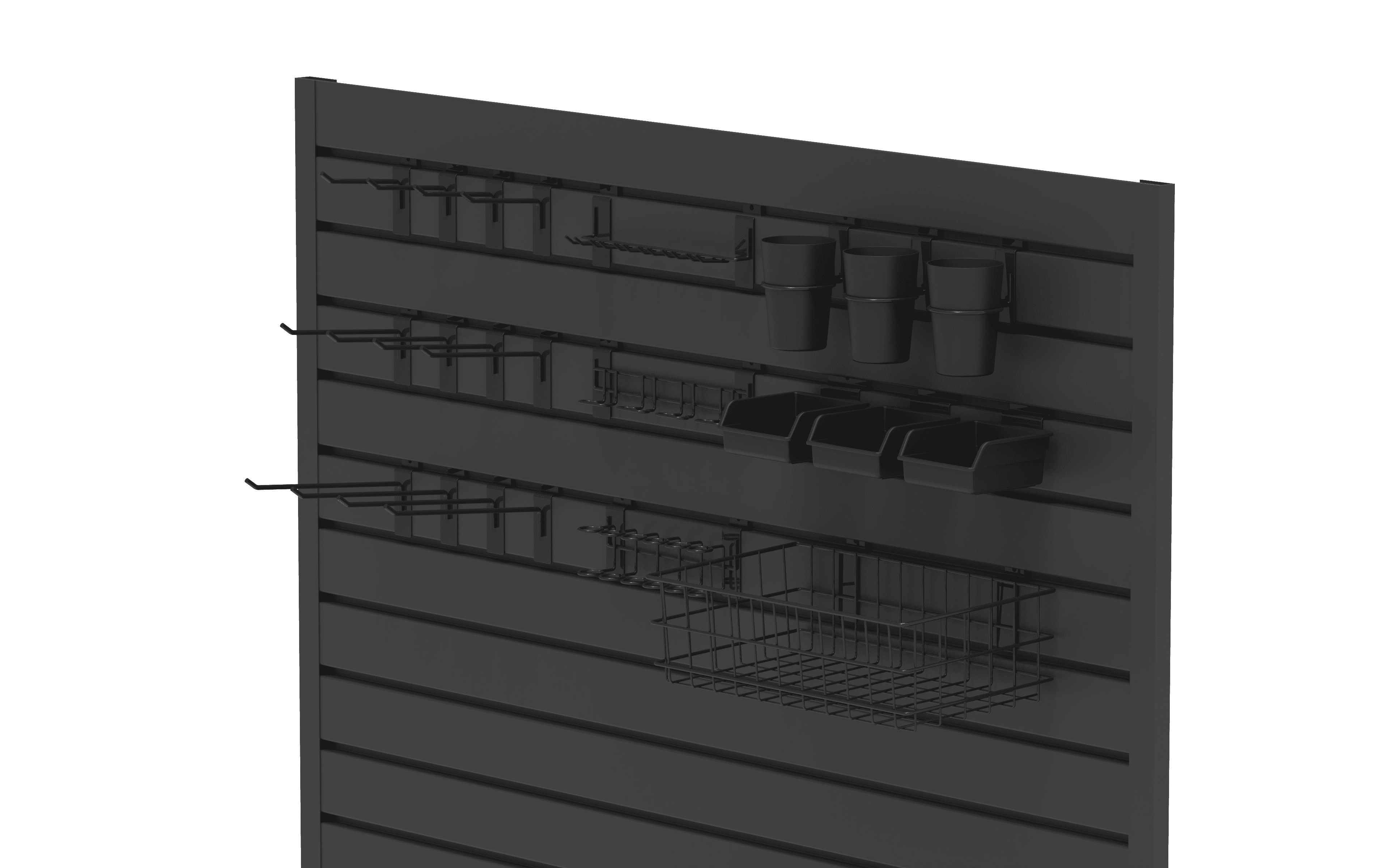 Hyper Tough 28-Piece Slatwall Accessories Organizer Kit for Garages, Workshops, and Utility Space