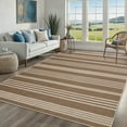 thumbnail image 3 of Garvee 5'x7' Modern Striped Area Rugs Easy Jute Rug with Non-Slip Backing, Washable Rug Neutral Print Indoor Outdoor Carpet for Bedroom Living Room Patio, White Coffee, 3 of 7