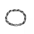 thumbnail image 5 of HOOUN Real S925 Sterling Silver Chain Men Women 8mm Carved Pattern Oval Link Bracelet-7.1inch, 5 of 7