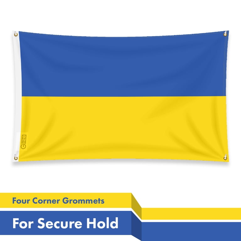 Anley Fly Breeze 3x5 Foot Ukraine Flag – Vivid Colors, Fade-Proof Polyester, Brass Grommets