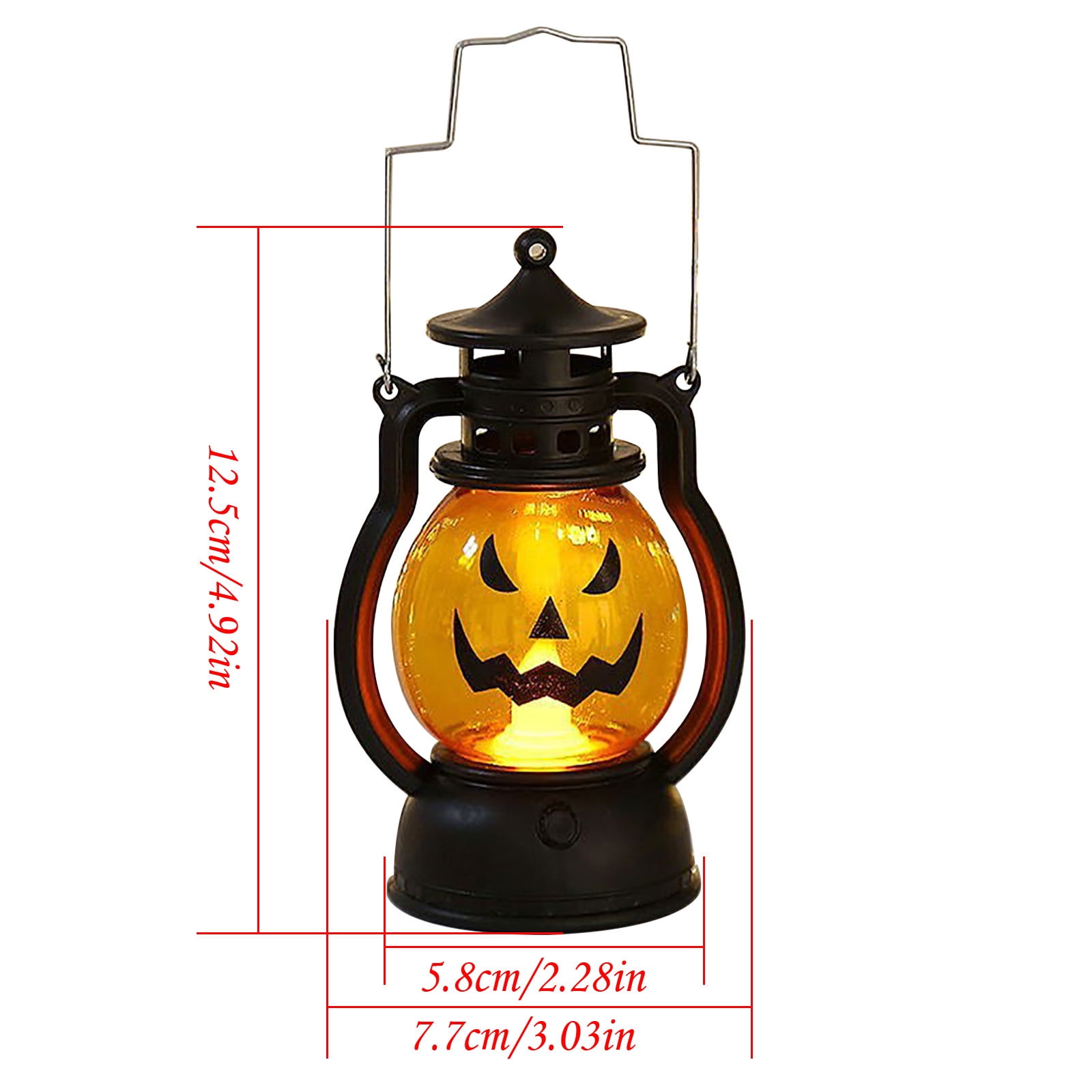 Lampe à Huile Miniature Citrouille Halloween Pour Maison De Poupée - Échelle 1:12, Neuf, Décoration D'intérieur