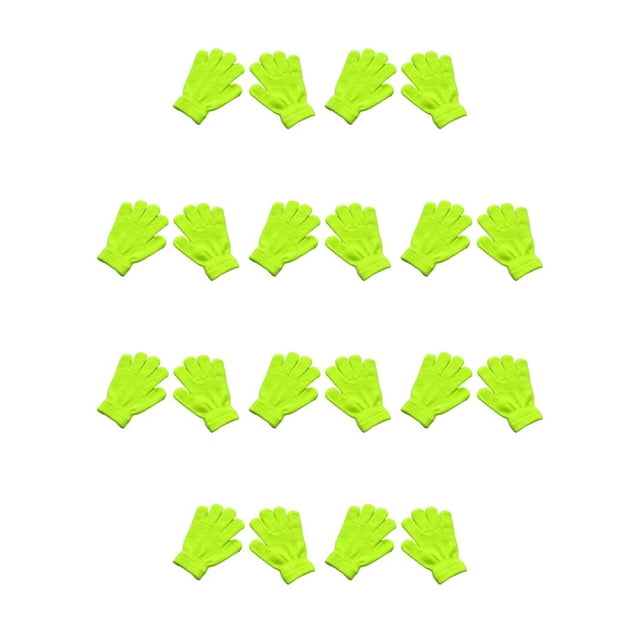 Sonducket 1 par de guantes para niños, delicados, prácticos, para niños y niñas, cubierta de mano, accesorio de ropa para ropa de invierno, amarillo Amarillo fluorescente 10piezas Sonducket CBP201992