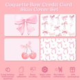 thumbnail image 5 of Atefa 16 Pcs Credit Card Skin Cover Set Debit Card Stickers Elegant Waterproof PVC ID Cover Anti-wrinkling for Transportation Fun Gift Idea(Bow,Pink), 5 of 7
