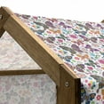 thumbnail image 5 of Butterfly Pet House, Sixties and Seventies Inspired Complex Image with Floral Elements and Butterflies, Outdoor & Indoor Portable Dog Kennel with Pillow and Cover, 5 Sizes, Multicolor, by Ambesonne, 5 of 5