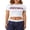 White, variant on Michellecmm Women Short Sleeve Crop Tops Summer Letter Print Round Neck T-shirts