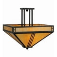 thumbnail image 7 of Meyda Tiffany 143407 Prairie Loft 4 Light 26" Wide Semi-Flush Ceiling Fixture - Brown, 7 of 7