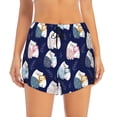 thumbnail image 2 of Balery Mom And Baby Owls Pantalones cortos deportivos para mujer con forro y dos bolsillos, elásticos, para entrenamiento, gimnasio, yoga-XX-Large, 2 of 7