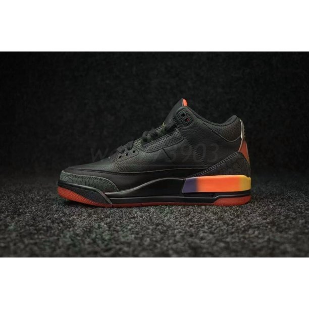 Ni - ke L Ni - ke Air Jordan 3 Retro Black Colorful Mens Sports basketball shoes FZ7974-30