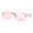 Gold Pink, variant on Spring Loaded Hinge Arm Pop Color Rectangle Dad Shade Sunglasses Silver Black