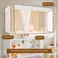 thumbnail image 4 of Bunk Bed Tents for Top Bunk Twin Size,Big Space Bed Curtain with Three Doors, Student Sleep Privacy Protection Net for Loft Bed College Students Dorm, 4 of 8