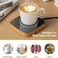 thumbnail image 6 of GSLUUK Coffee Mug Warmer, Coffee Cup Warmer for Desk with 3 Temperature Control 104℉/122℉/131℉, Coffee Warmer with Auto Shut off for Coffee Milk Tea Beverage (Brown), 6 of 6