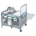 thumbnail image 2 of Baby Trend Lil Snooze Deluxe III Nursery Center Playard with Portable Bassinet, Cozy Mint, 2 of 13