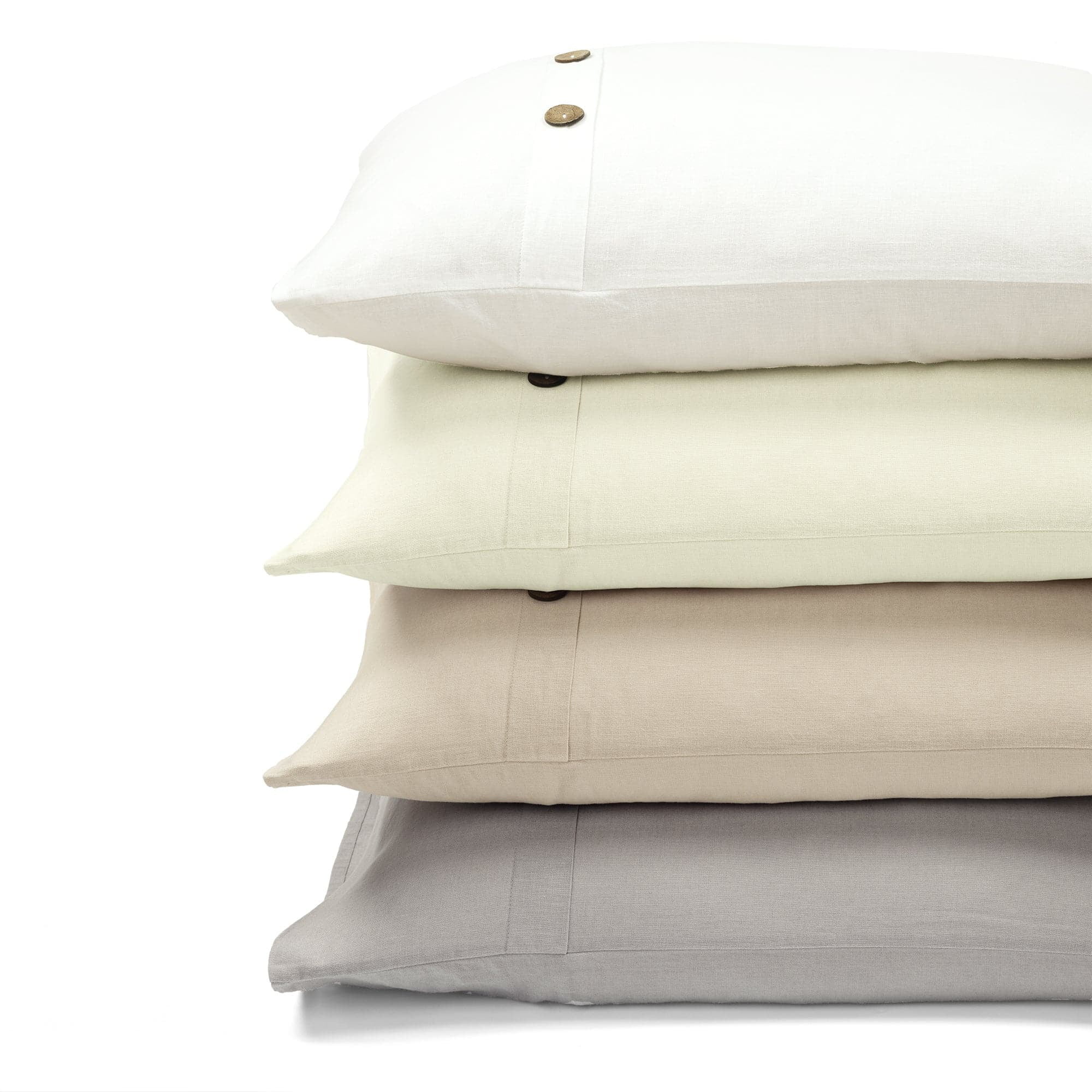 Lush Decor Belgian Flax Duvet Cover - Gray - Full/Queen