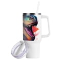 thumbnail image 2 of Dinosaur Colorful 40 oz Tumbler with Handle Insulated&nbsp;Travel Mug&nbsp;Lid Straw Leak Proof Steel Vacuum Water Bottles Glasses Fits in Car Cup Holder, 2 of 7