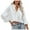 a1tg#-White, variant on Women's Crop Shirt Long Sleeve Button Up Fitted Cut Business Casual Commuter Blouse Top